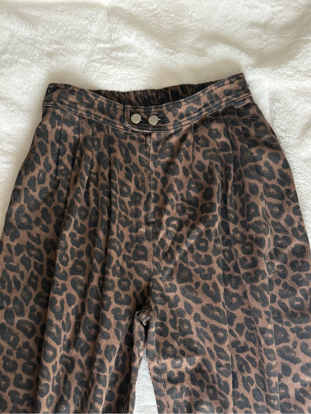 Leopard Print Wide Leg Pants